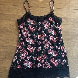Wet Seal Floral Cami with Lace